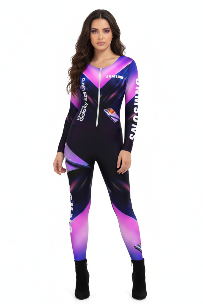 Body para edecán modelo Samsung personalizado para activaciones de marca