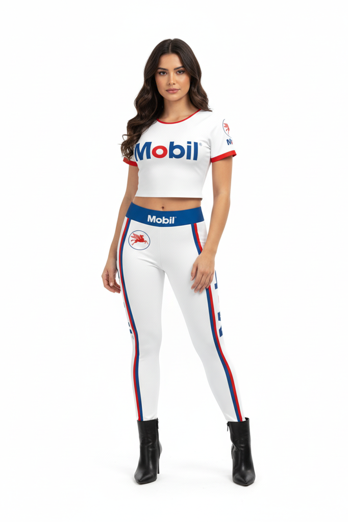 Vestido para edecán deportivo modelo Mobil confección de alta calidad